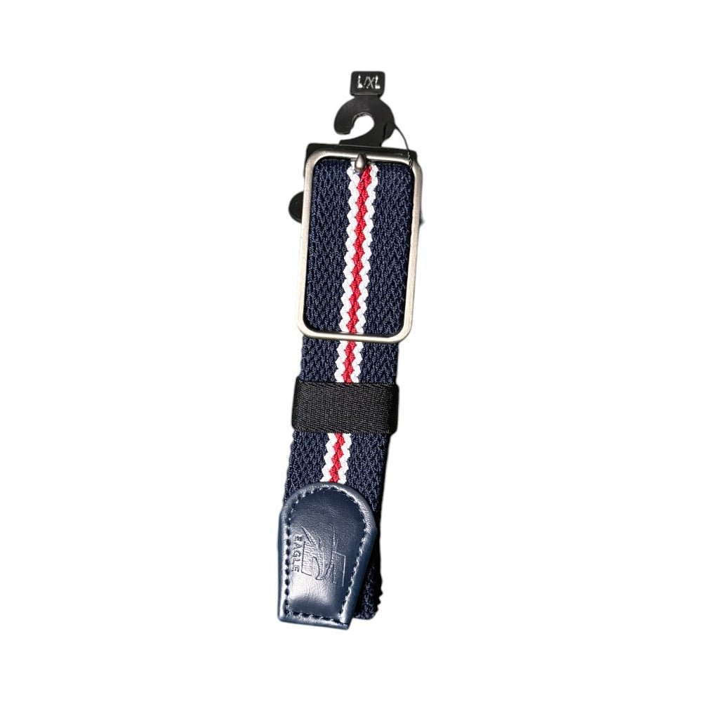 Bea Active Woven Stretch Navy/White/Red Belt