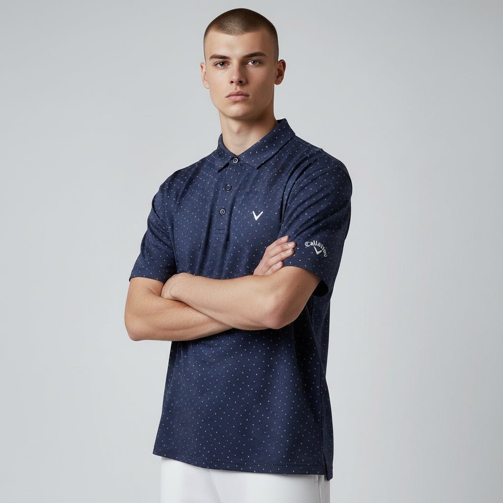 Callaway Chev Print Peacock Shirt