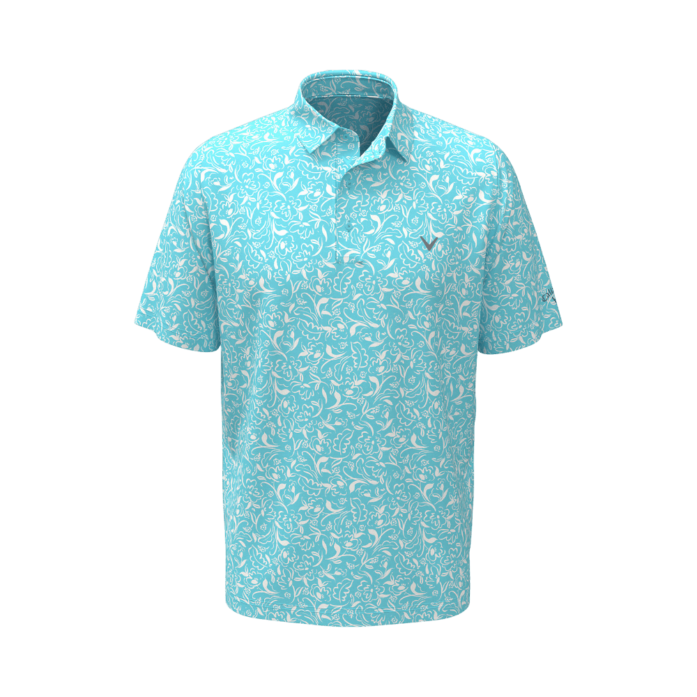 Callaway Floral Print Blue Shirt
