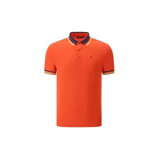 Chervo Orange With Black Logo Polo