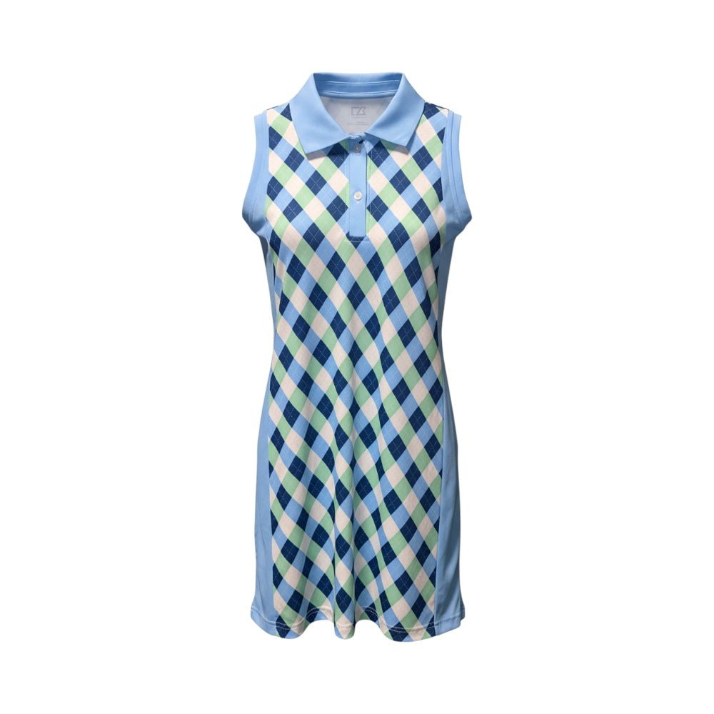Cutter and Buck Argyle Sky Navy Lime Dress