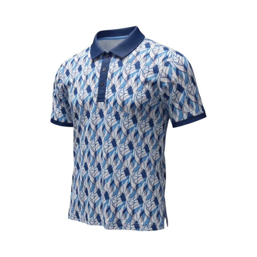 Cutter and Buck Foliage Print Navy Ladies Shirt