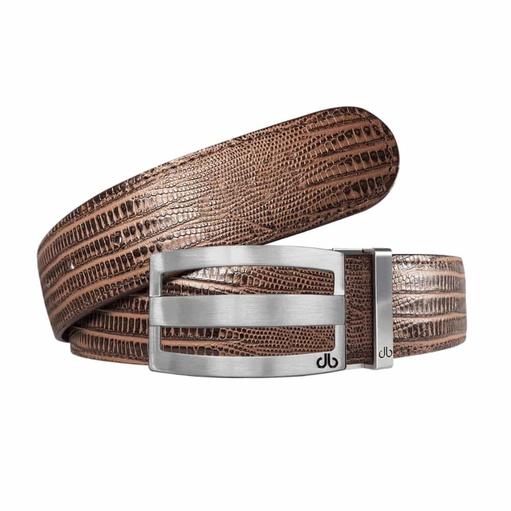 Druh Brown Lizard Leather Belt