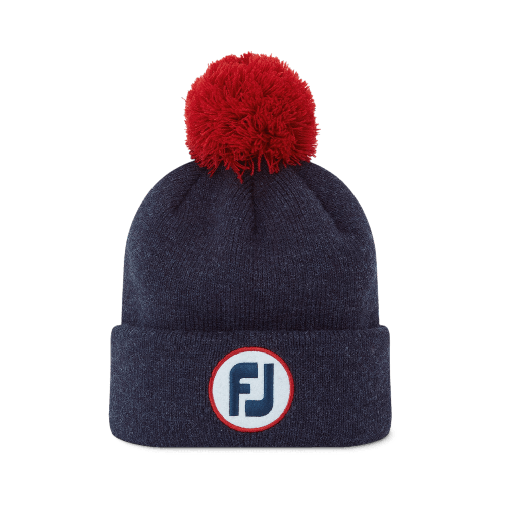 FootJoy Heather Navy Pom Pom Knit Hat