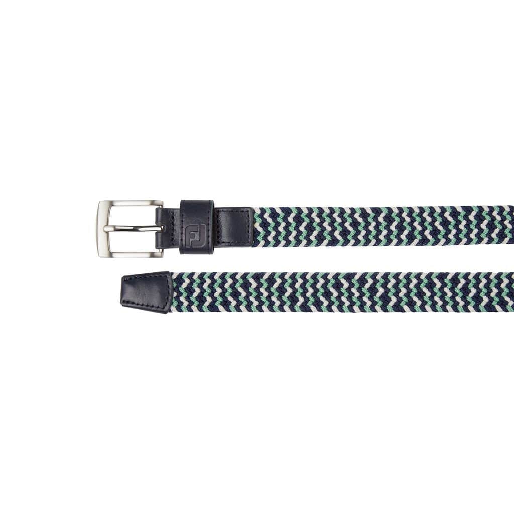 FootJoy Navy/White/Mint Braided Belt
