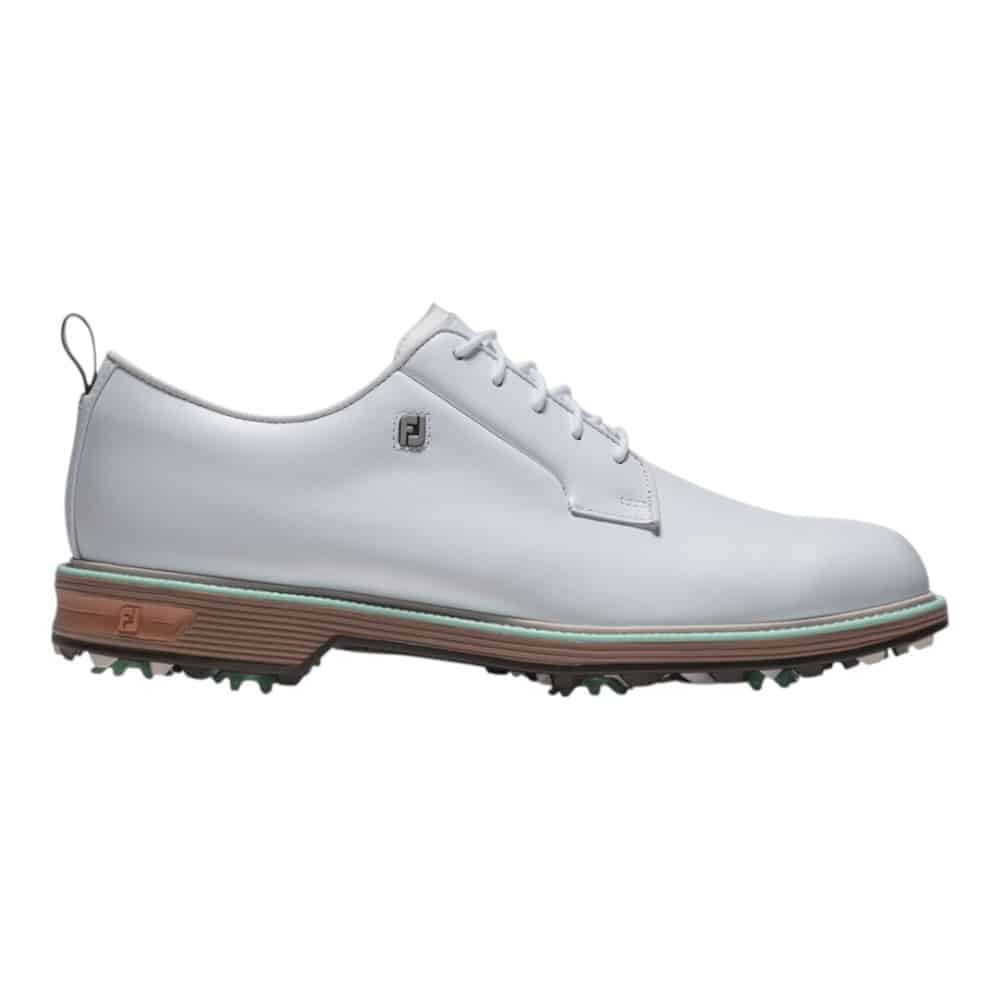 FootJoy Premier Series Field White/Tan/Mint Golf Shoe