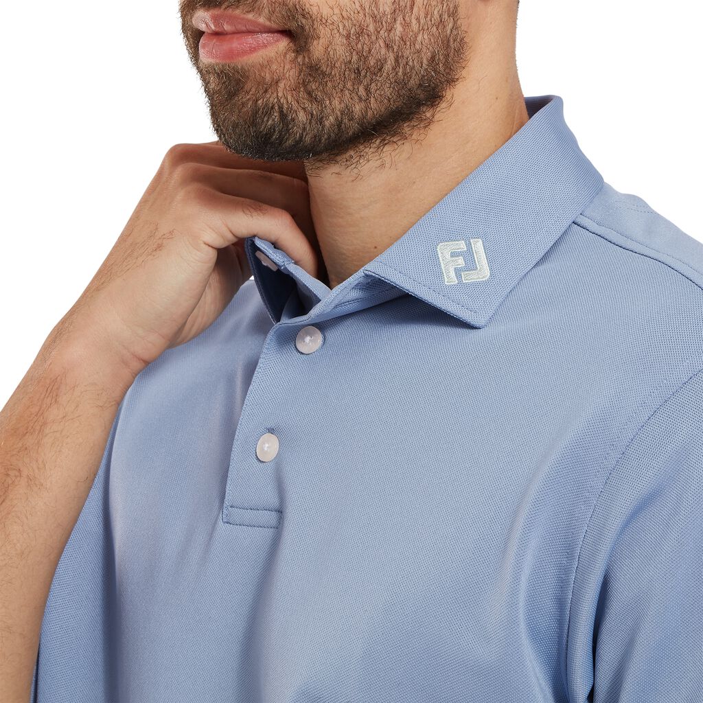 Footjoy Stretch Pique Solid Blue Jay Polo