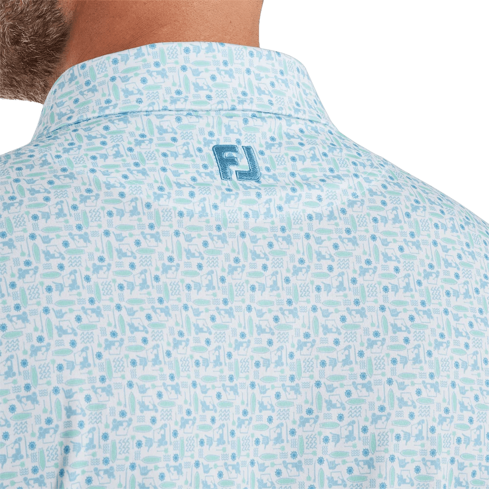FootJoy Surfs Up Deep Reef/White/Sea Glass/Blue Reef Shirt