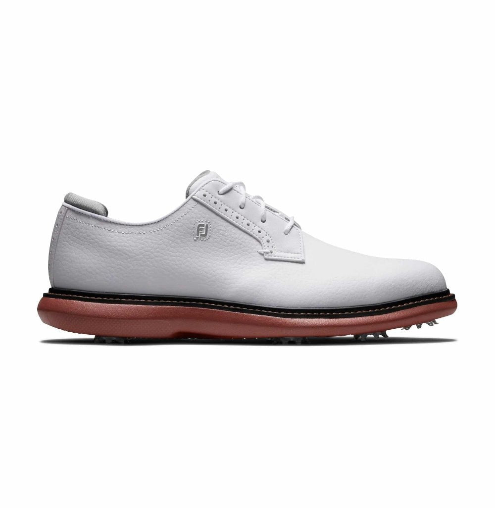 FootJoy Traditions White/Brick Golf Shoe