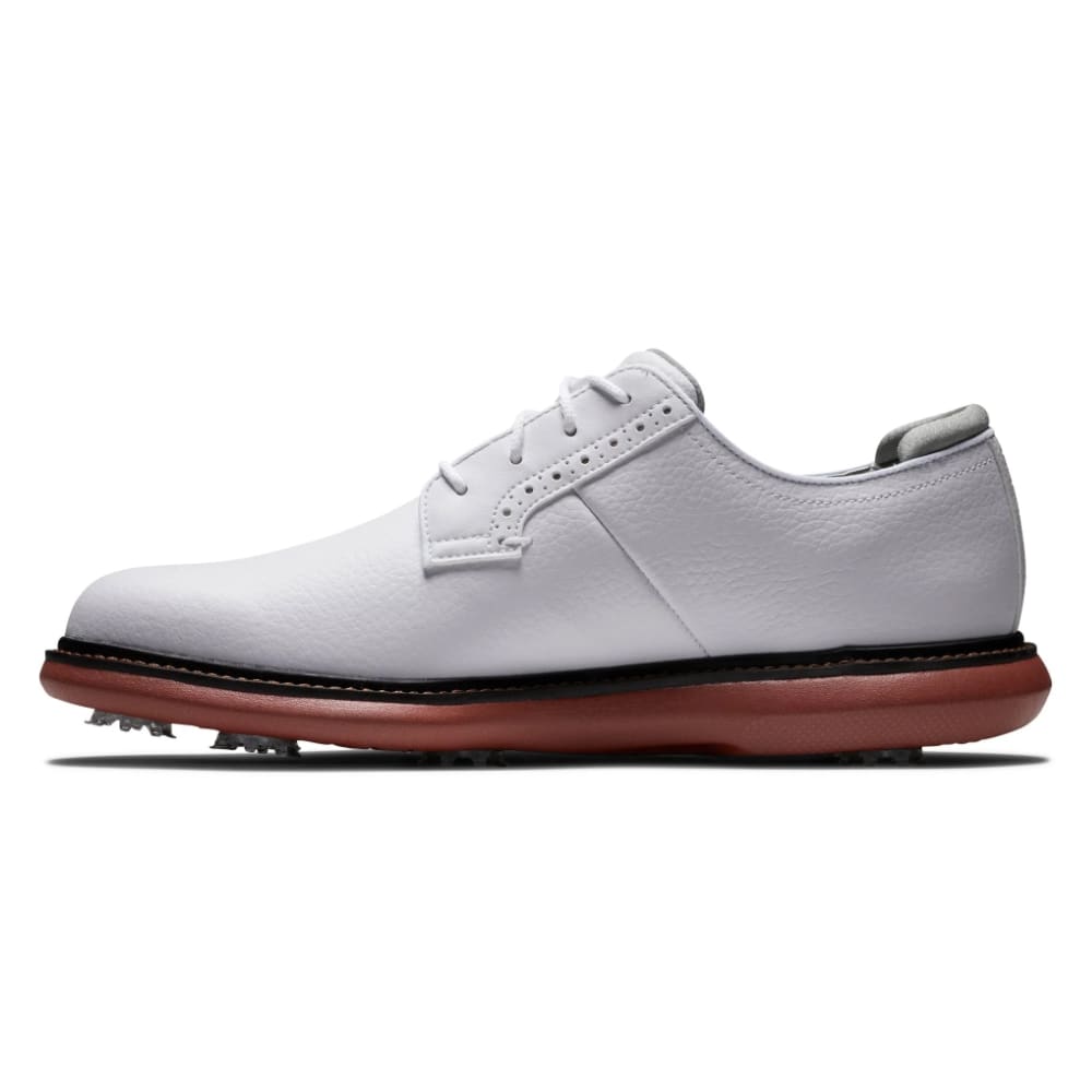 FootJoy Traditions White/Brick Golf Shoe