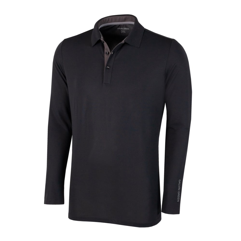 Galvin Green Marwin Long Sleeve Black Shirt