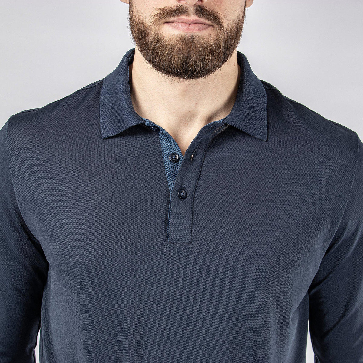 Galvin Green Marwin Long Sleeve Navy Shirt