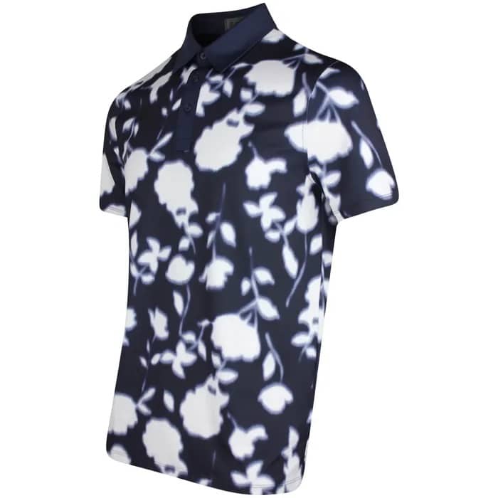 G/FORE Blur Floral Tech Twilight Polo