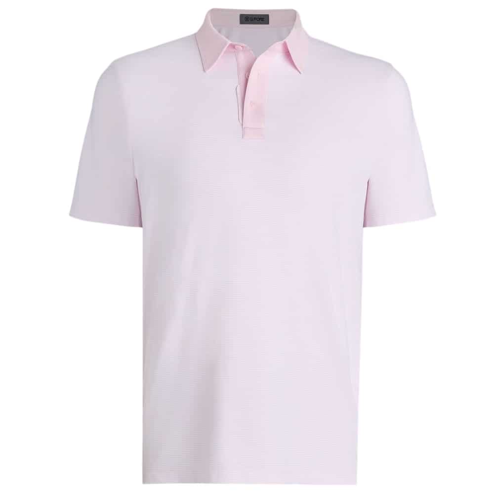 G/FORE Feeder Stripe Tech Blush Polo