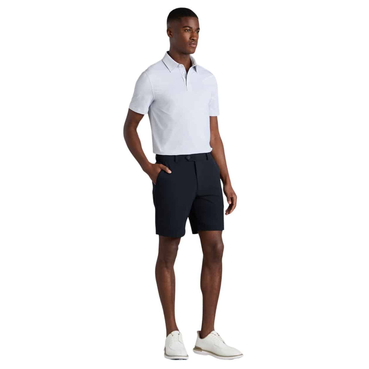 G/FORE Fine Stretch Jacquard Onyx Polo