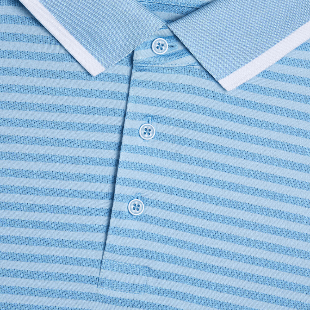 G/FORE Perforated Stripe Baja Polo