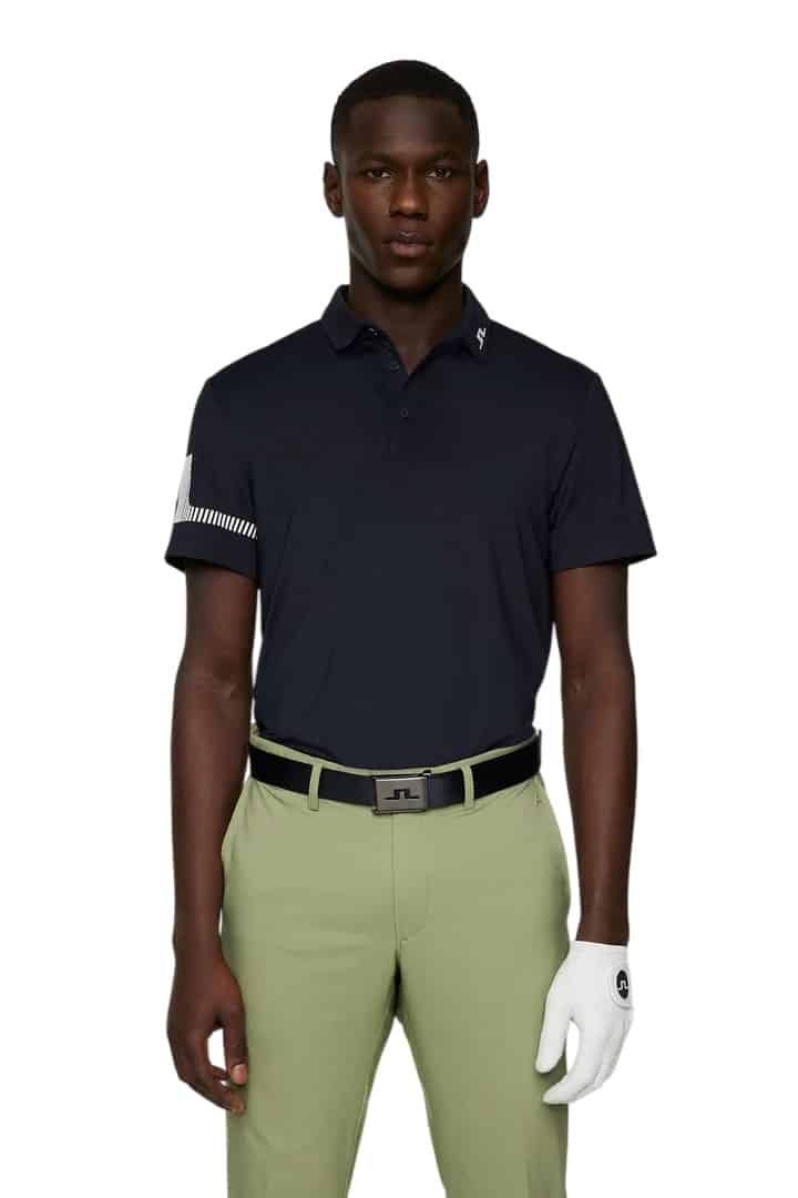 J.Lindeberg Heath Strike Navy Golf Polo