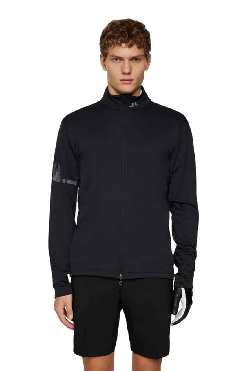 J.Lindeberg Heath Zip Black Mid Layer