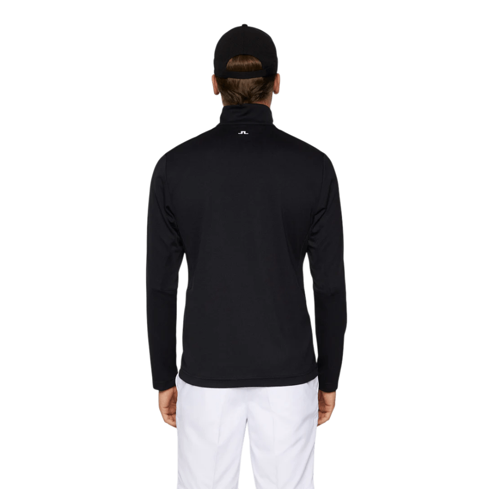 J.Lindeberg Leon Quarter Zip Black Mid Layer