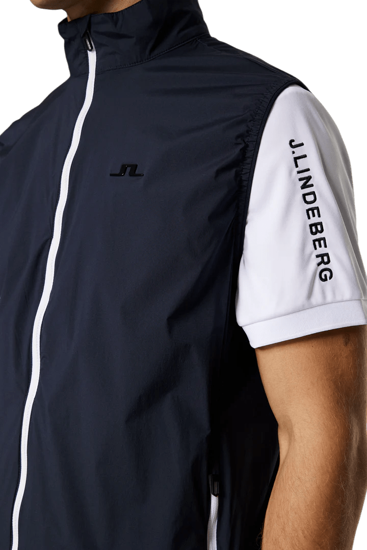 J.Lindeberg Navy Ash Light Packable Vest