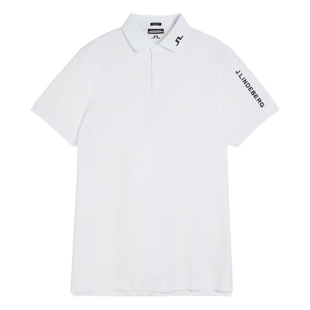 J.Lindeberg Tour Tech Reg Fit Golf Polo White