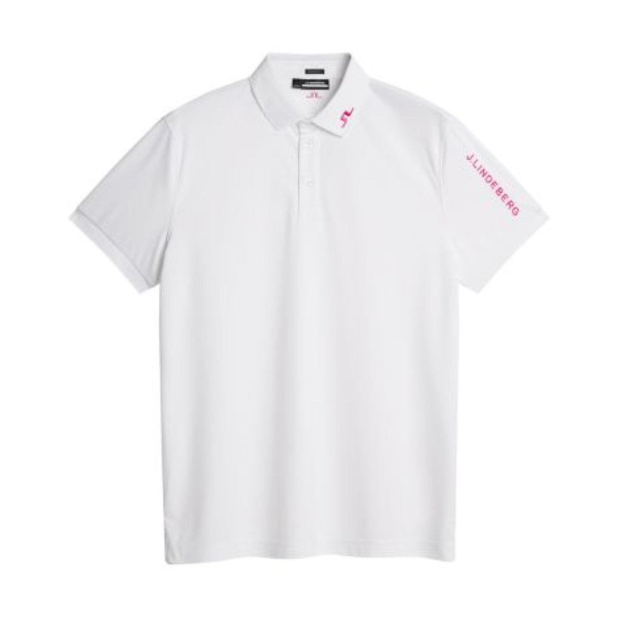 J.Lindeberg Tour Tech Reg Fit White Golf Polo