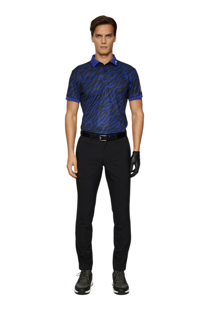 J.Lindeberg Tour Tech Tiger Clematis Print Polo