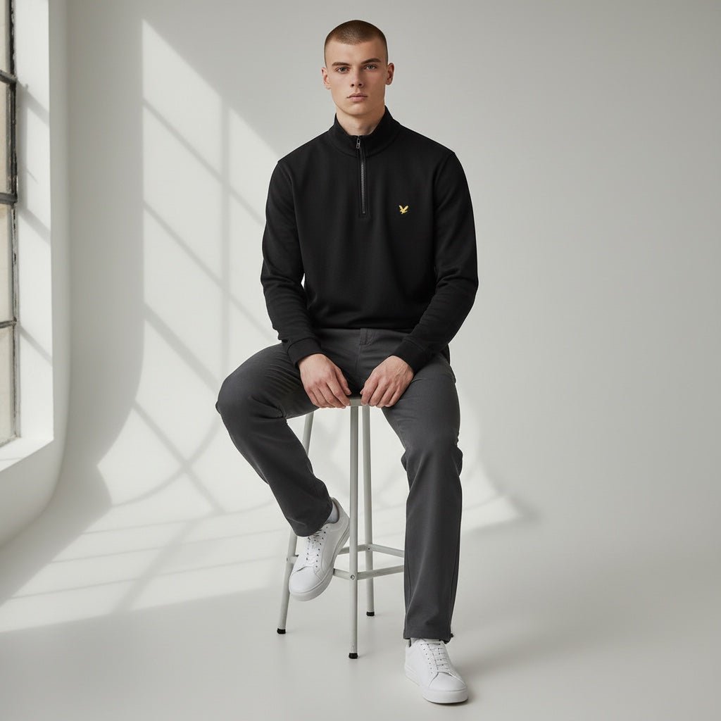 Lyle and Scott Golf Core Black 1/4 Zip