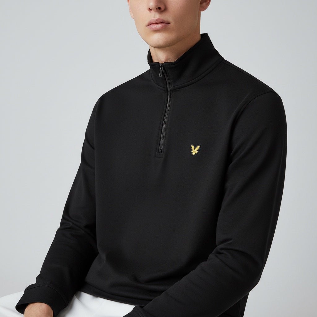 Lyle and Scott Golf Core Black 1/4 Zip
