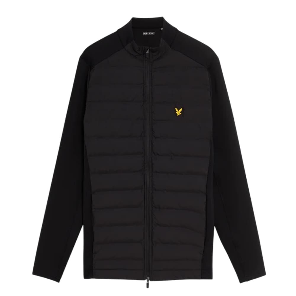 Lyle & Scott Black Hybrid Quilted Full Zip Golf Jacket