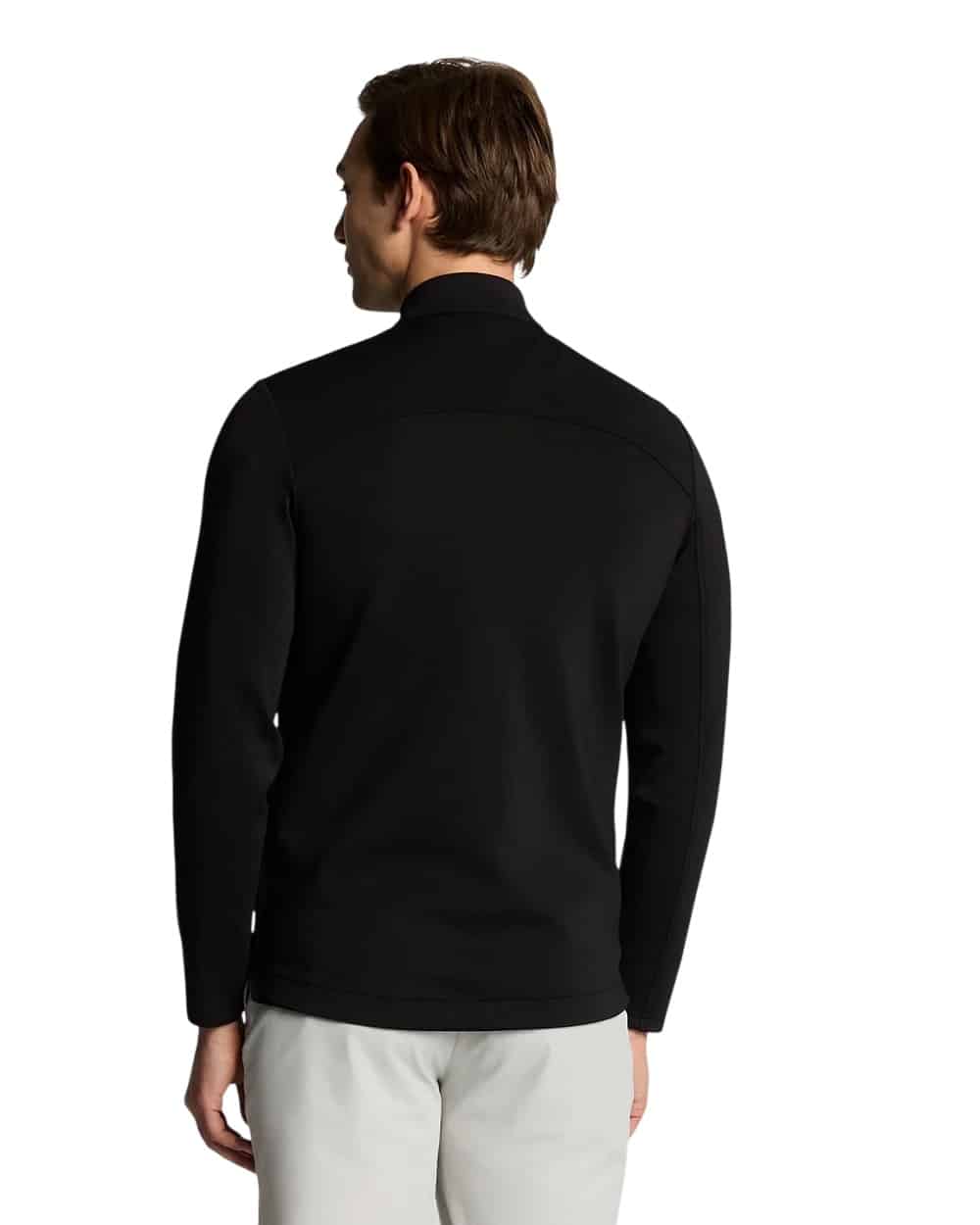 Lyle & Scott Black Hybrid Quilted Full Zip Golf Jacket