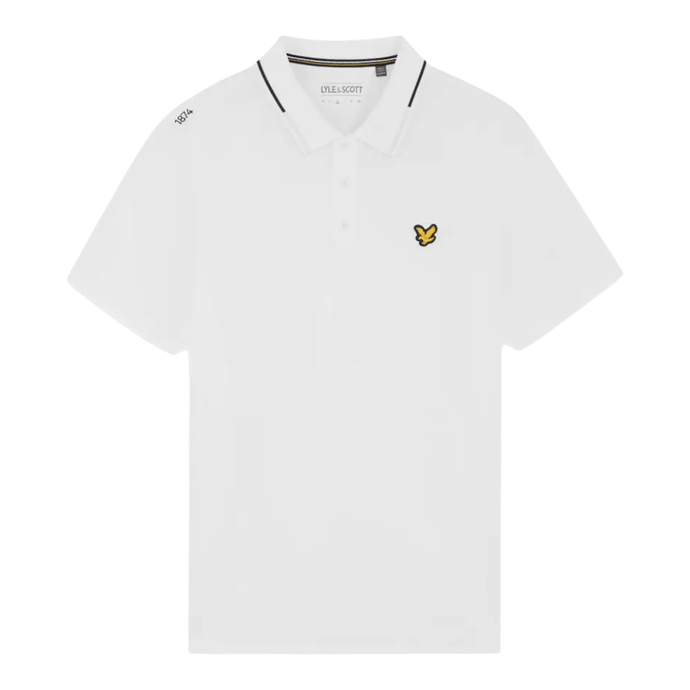 Lyle & Scott Golf 1874 White Tipped Tech Polo Shirt