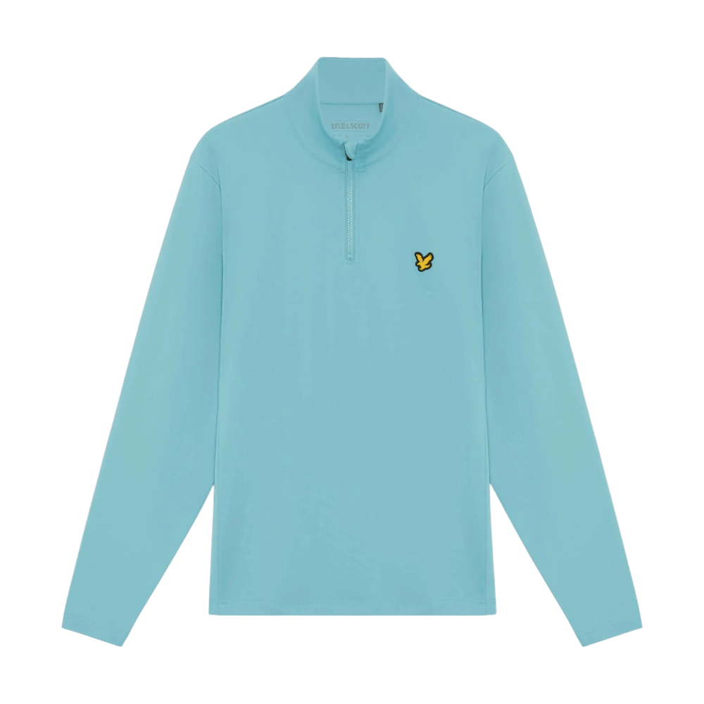Lyle & Scott Golf Core Aquamarine Blue Quarter Zip Midlayer