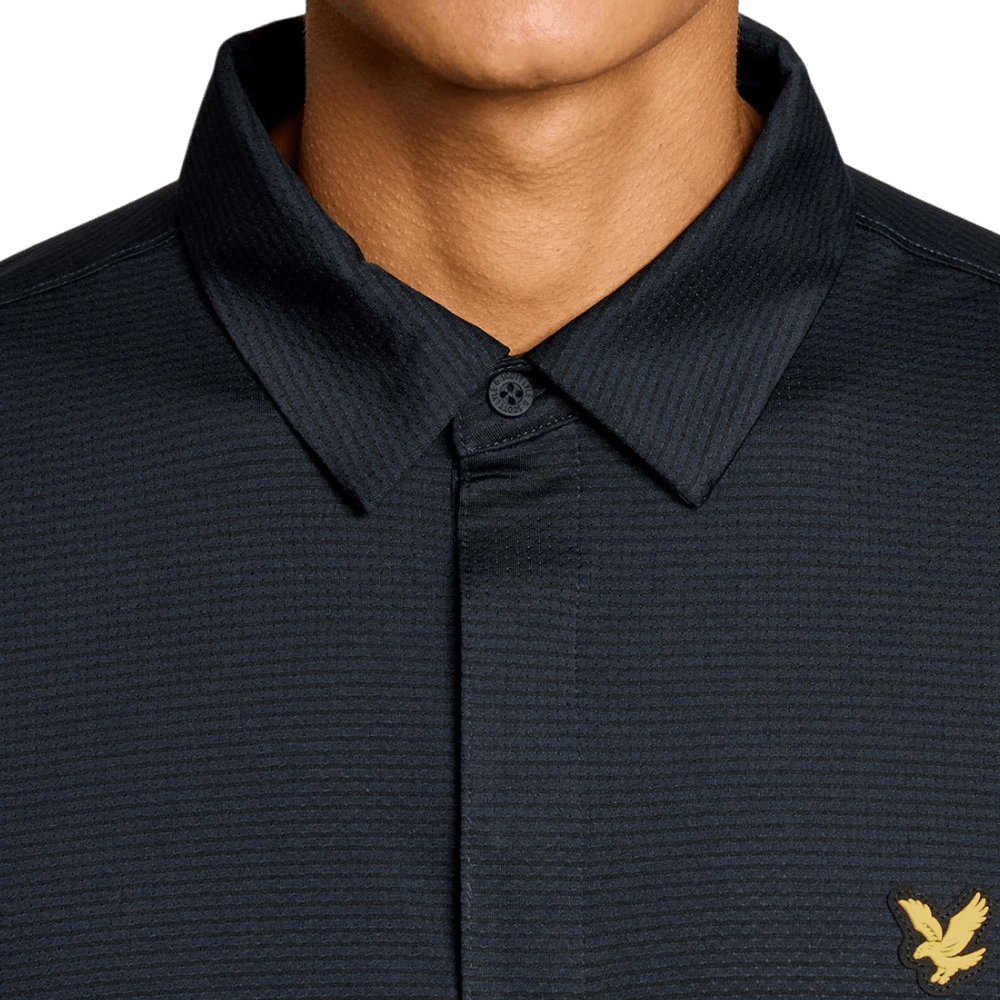 Lyle & Scott Golf Dark Navy Concealed Placket Polo Shirt