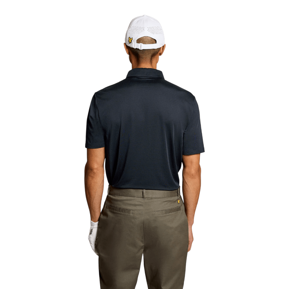 Lyle & Scott Golf Dark Navy Concealed Placket Polo Shirt