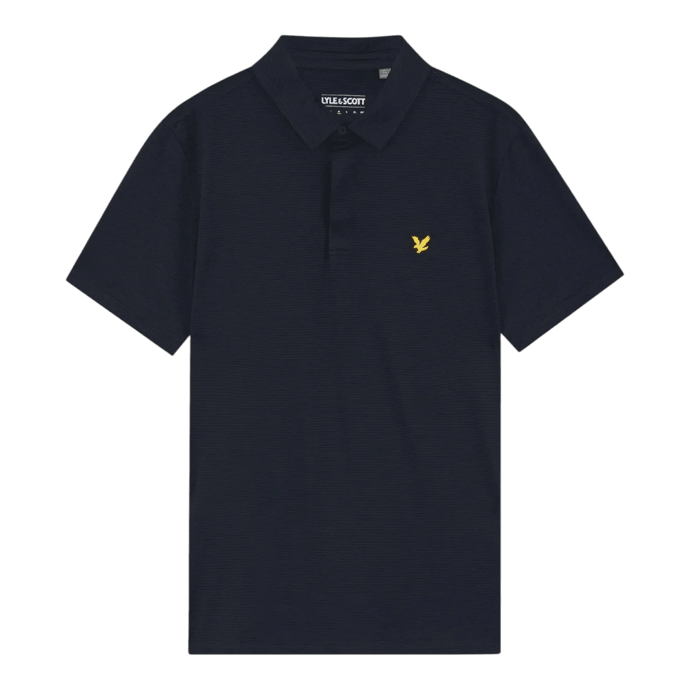 Lyle & Scott Golf Dark Navy Concealed Placket Polo Shirt