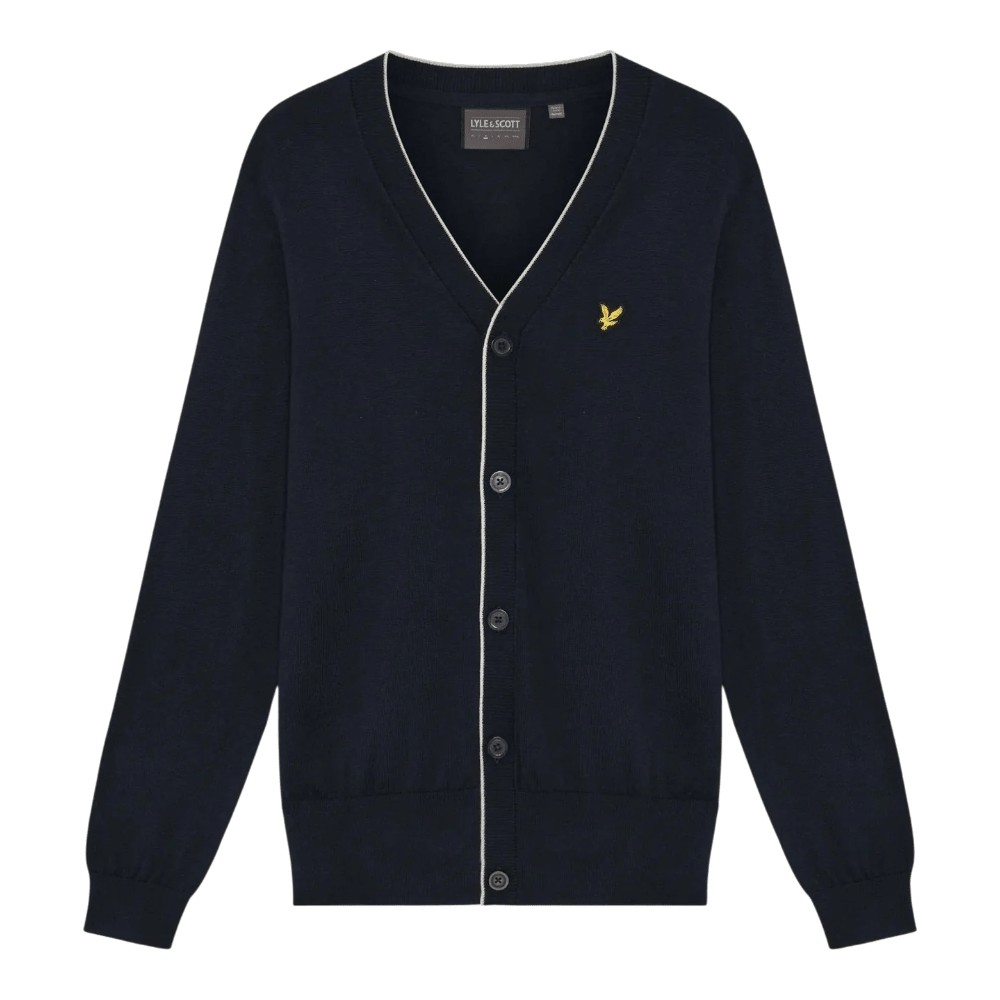 Lyle & Scott Golf Dark Navy Lightweight Knitted Cardigan