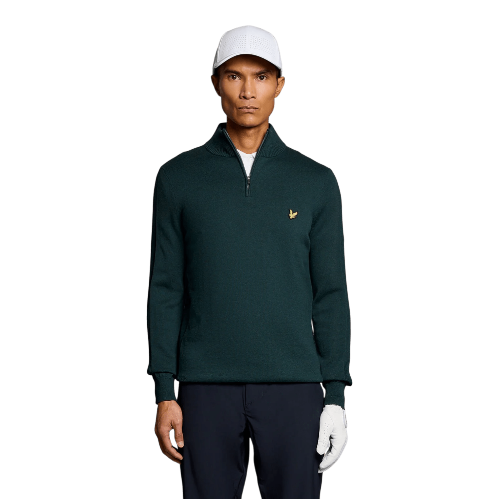 Lyle & Scott Golf Mediterranea Cotton Blend 1/4 Zip Jumper