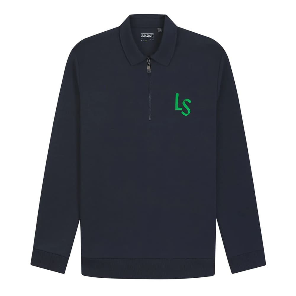 Lyle & Scott LS Logo 1/4 Zip Dark Navy Sweatshirt