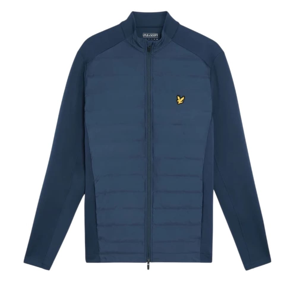 Lyle & Scott Ryder Blue Hybrid Quilted Full Zip Golf Jacket