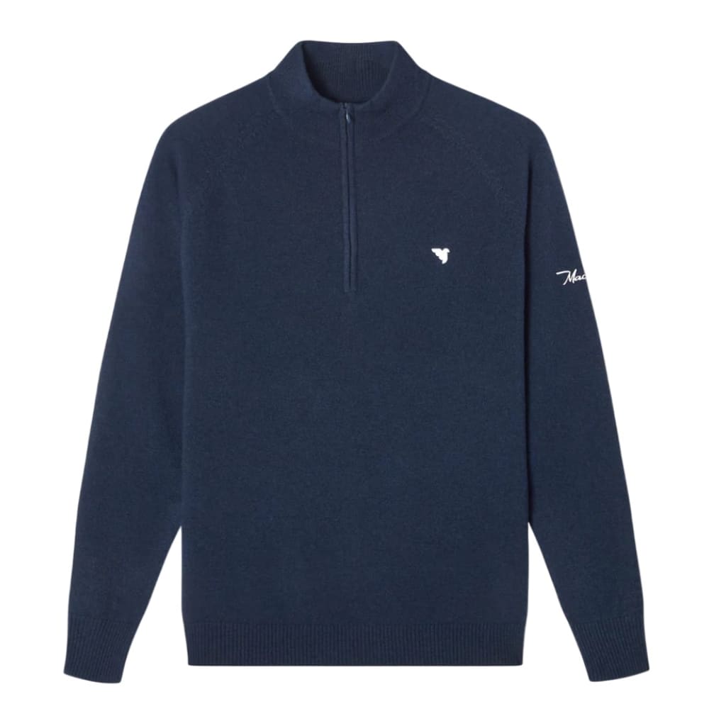 Macade Bridge Dark Blue Merino Quarter Zip