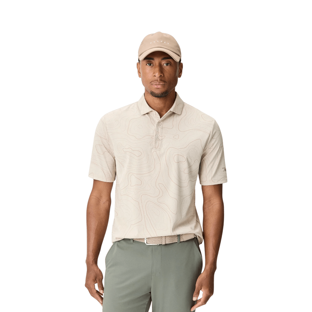 Macade Brooks Wayline Sand Golf Shirt