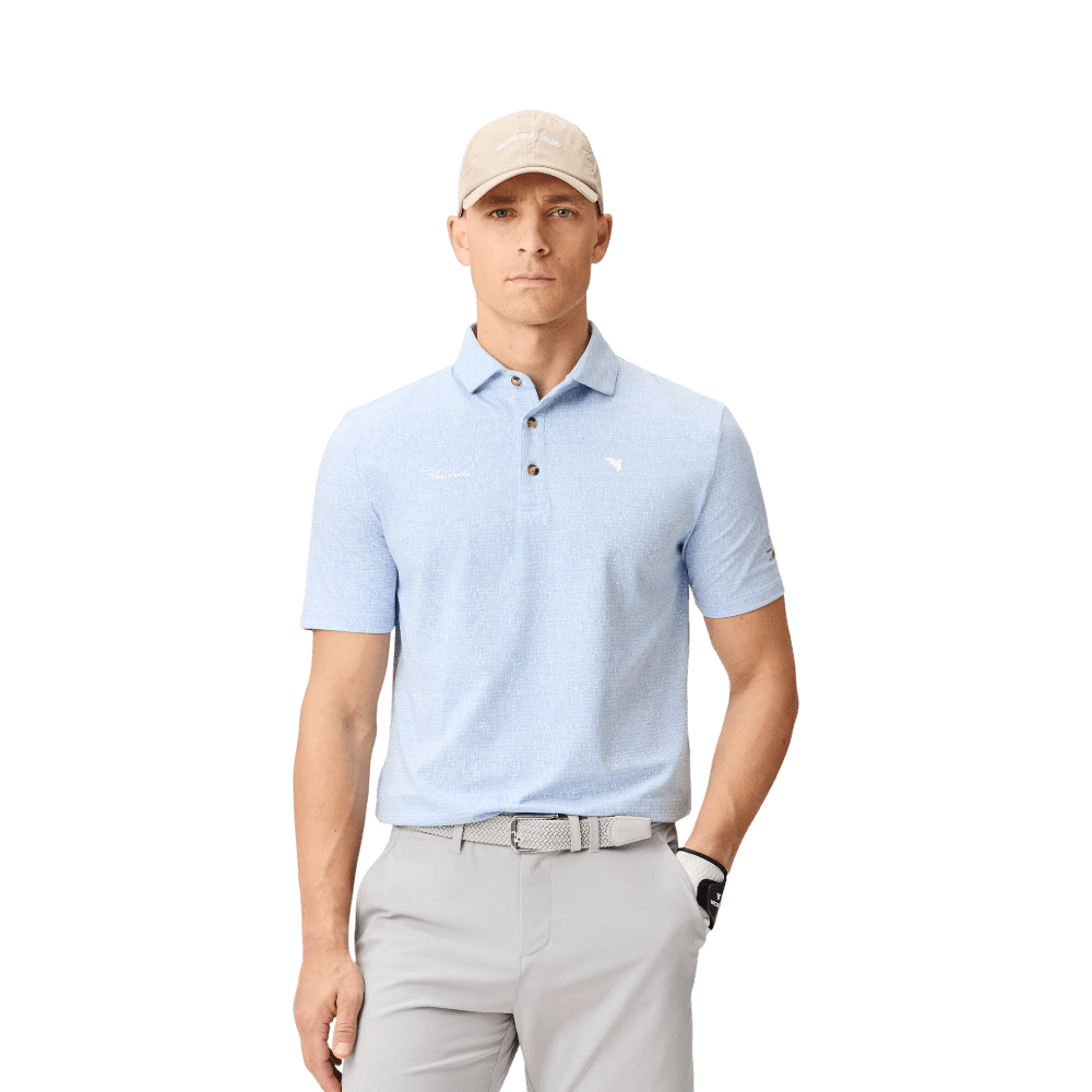 Macade Light Blue Ridgeweave TX Golf Shirt