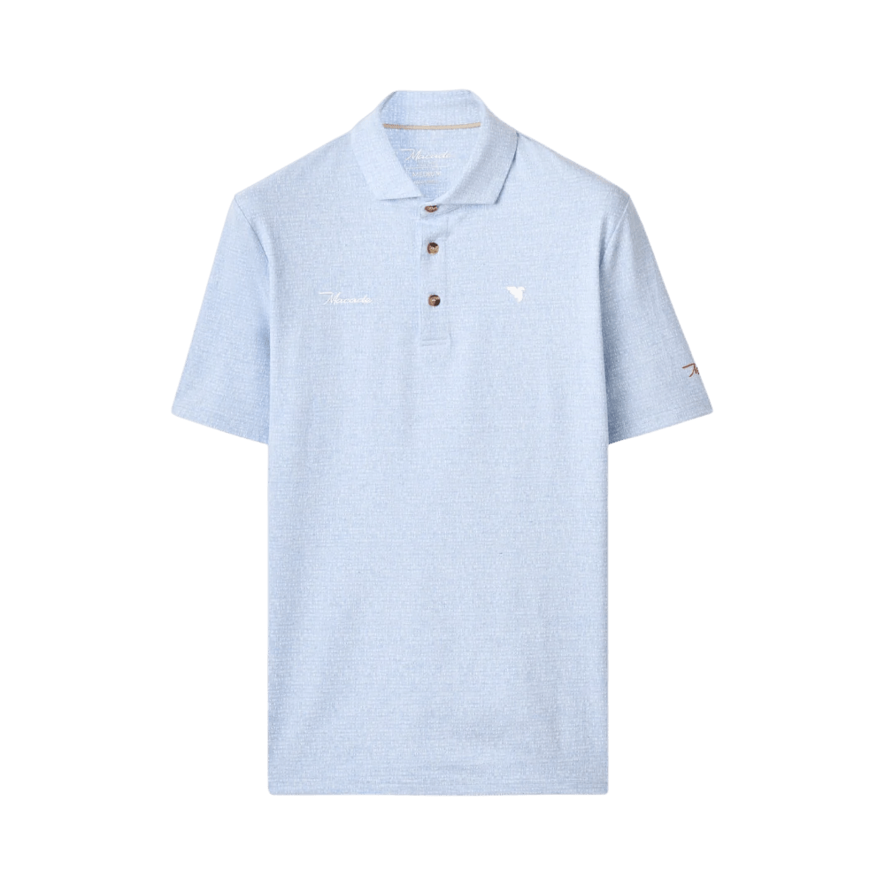 Macade Light Blue Ridgeweave TX Golf Shirt