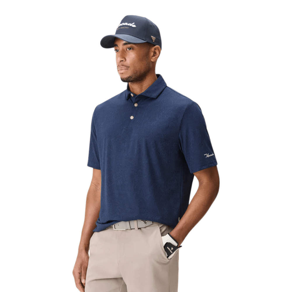 Macade Navy Paisley Core Polo Shirt