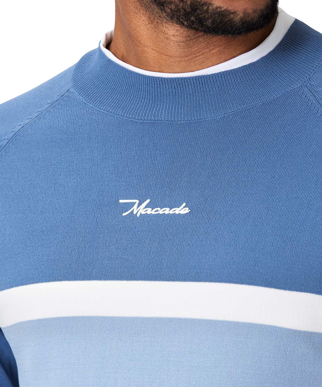 Macade Slate Blue Tech AR Mock Neck