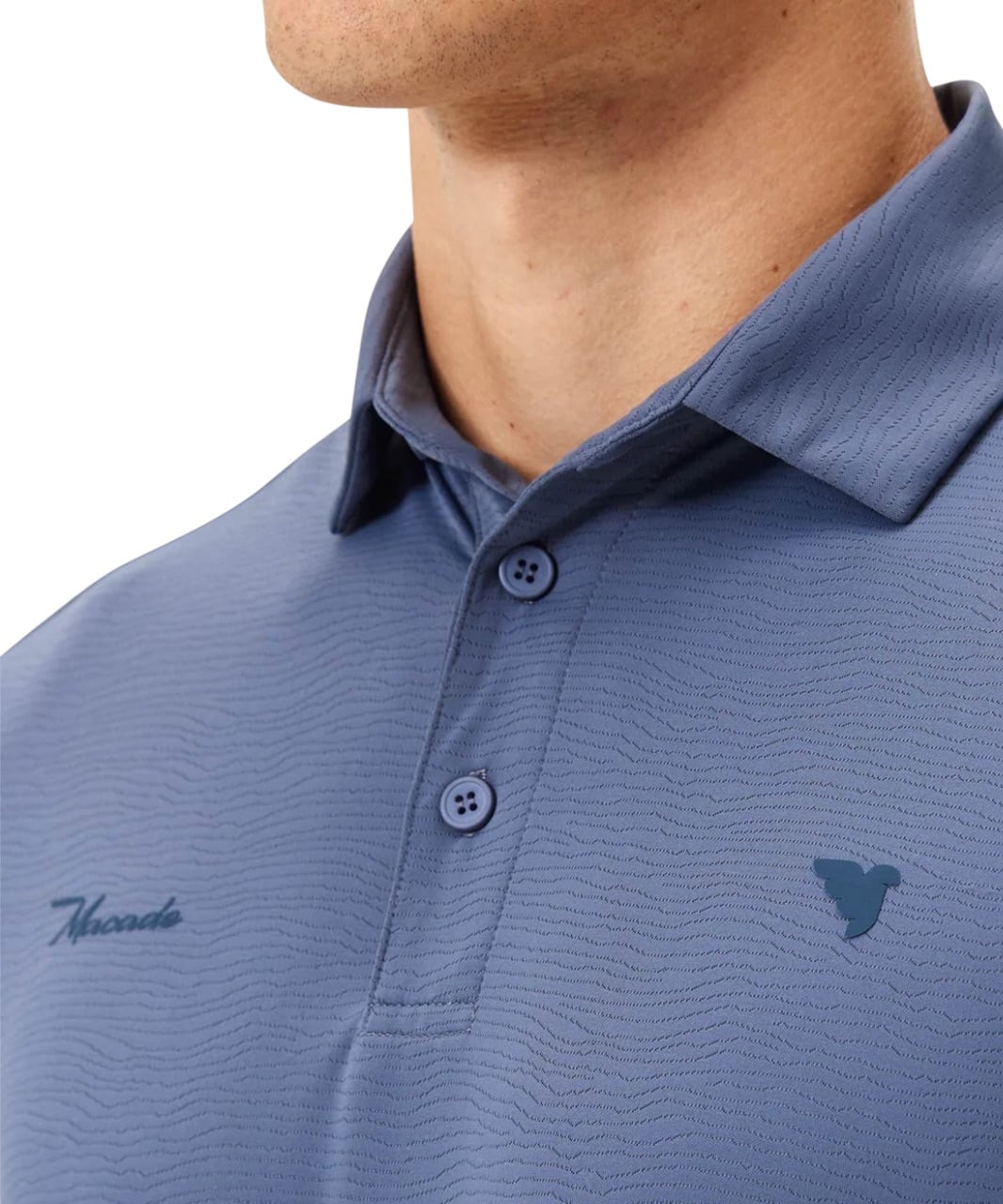 Macade Stone Core Tech Slate Blue Golf Shirt