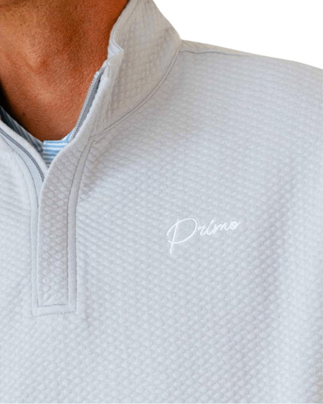 Primo & GH Light Gray Waffle Quarter Zip