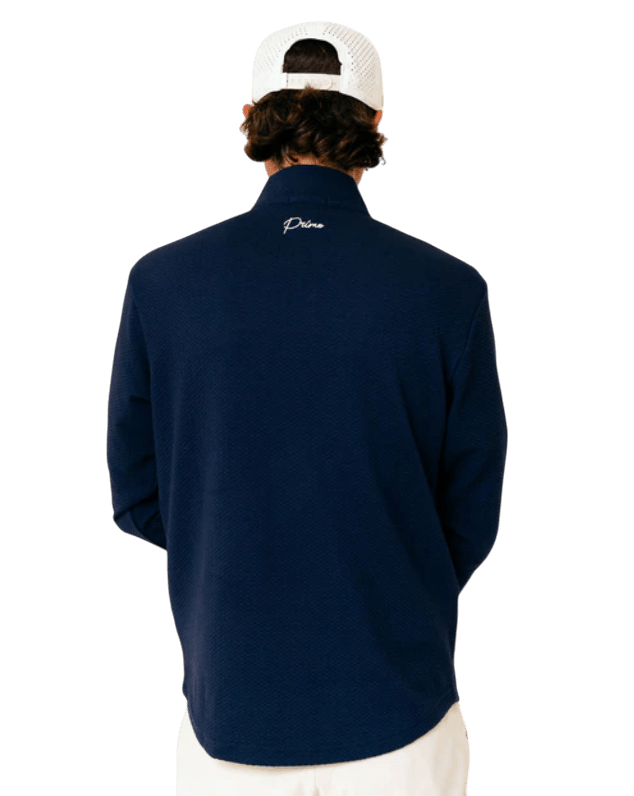 Primo & GH Navy Waffle Quarter Zip