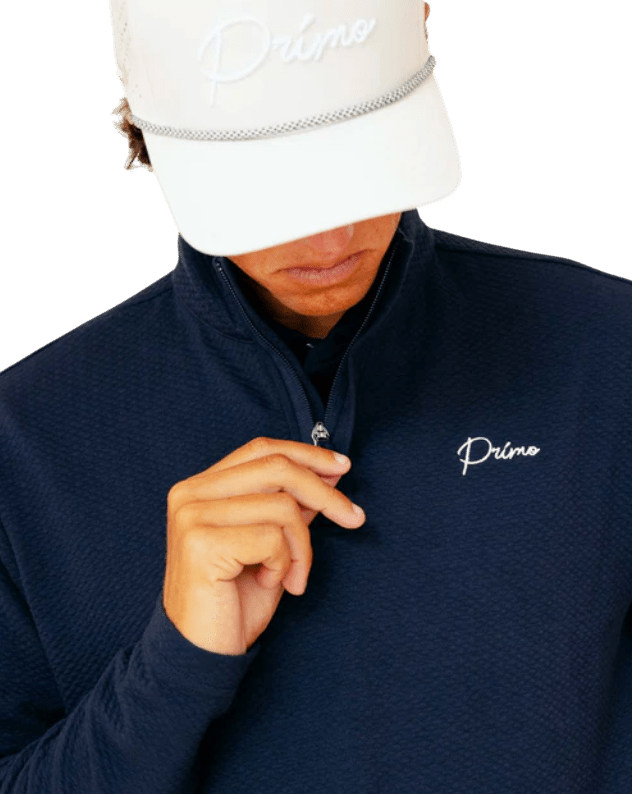 Primo & GH Navy Waffle Quarter Zip